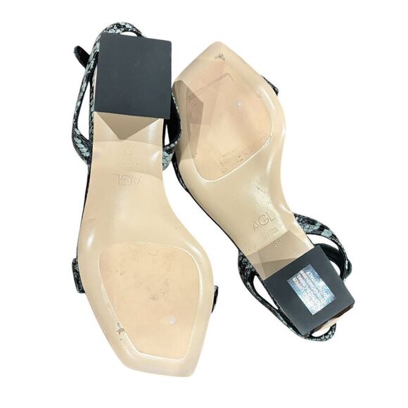 AGL ATTILIO GIUSTI LEOMBRUNI Angie Ankle Strap Sandal In Menthe-nero NWT Size 36 - Picture 6 of 6